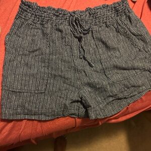 Blue striped shorts